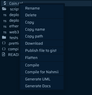 Flatten contract on Remix IDE